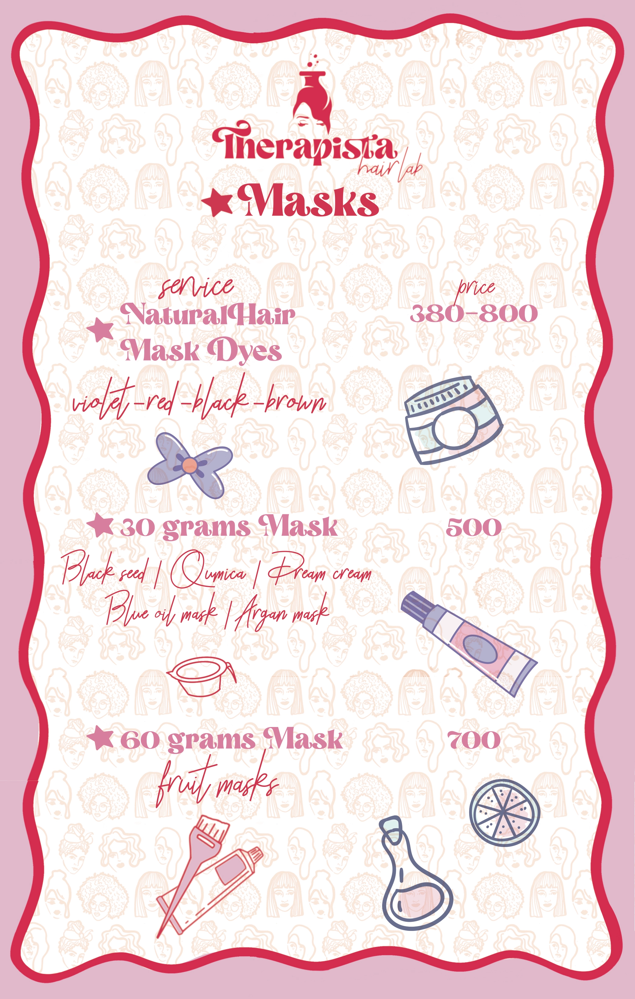 Therapista Price List